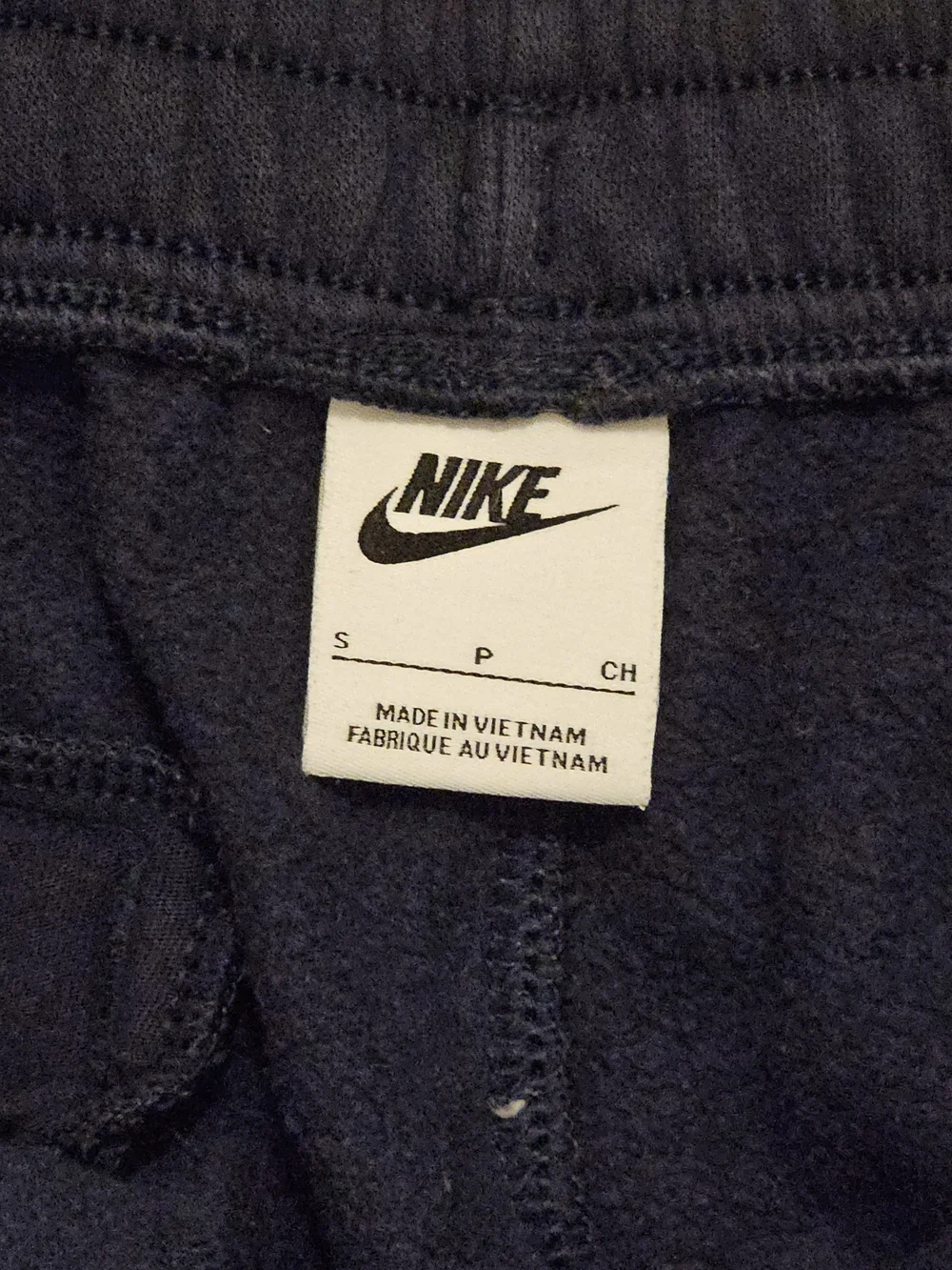 Nike Men’s Dark Blue Fleece Joggers with White Swoosh